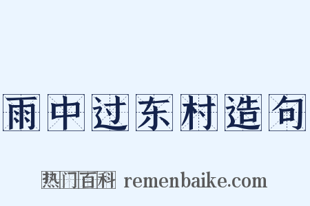 雨中过东村造句是什么意思的图片